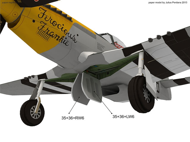 Ferocious Frankie P-51D Mustang - Aircraft Paper Model