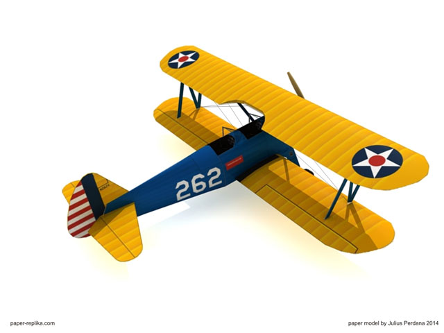 Boeing PT-17 Stearman - Army Trainer Plane Paper Model