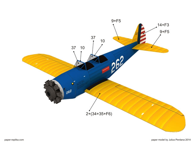 Boeing PT-17 Stearman - Army Trainer Plane Paper Model