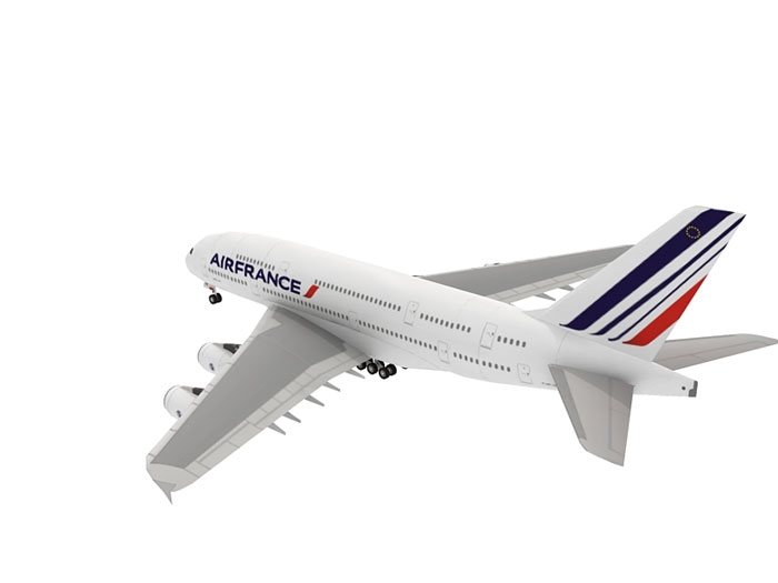 Air France Airbus A380 Paper Model