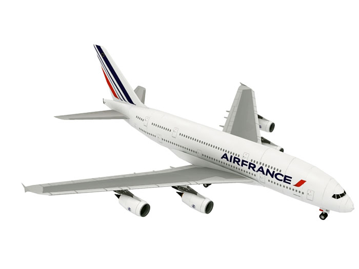 Air France Airbus A380 Paper Model
