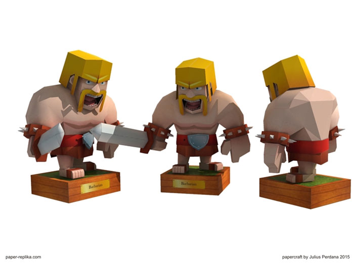 Barbarian - Clash of Clans Papercraft
