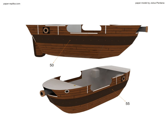 PAPERMAU: The Ephemeral Museum - One Piece`s Going Merry Ship Paper Model  by Paper-Replika - Assembled by Terrinecold