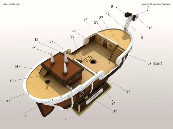 PAPERCRAFT Going Merry Ship - One Piece / Part 2 - PASO A PASO 