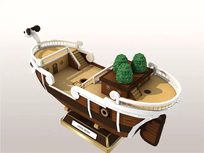 PAPERMAU: The Ephemeral Museum - One Piece`s Going Merry Ship Paper Model  by Paper-Replika - Assembled by Terrinecold