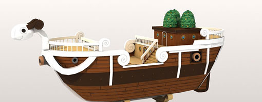 HOW TO MAKE ONE PIECE GOING MERRY MADE FROM CARDBOARD 