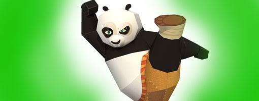Kicking Po - Kung Fu Panda Paper Craft