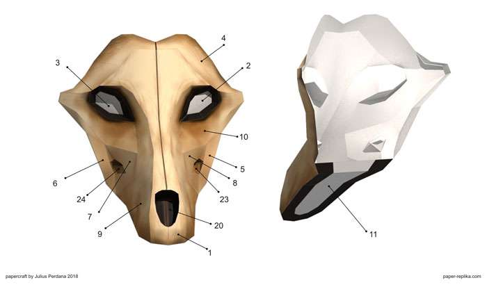 Papercraft World 3D Werewolf Mask (GameStop)