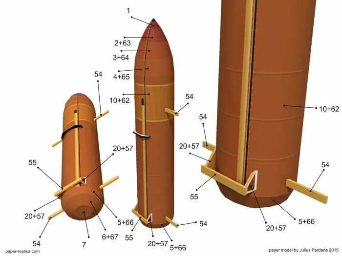 Atlantis Space Shuttle paper model