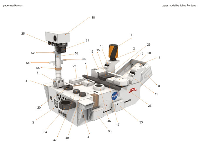 mars rover papercraft